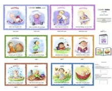 45" Panel - Calendar Babies  book Panel - 1 yd